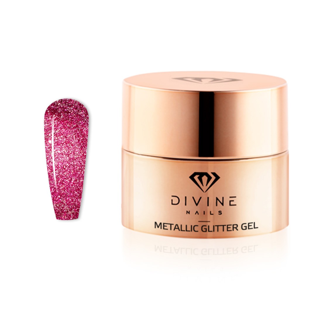 Metallic Glitter Gel Pink 5ml