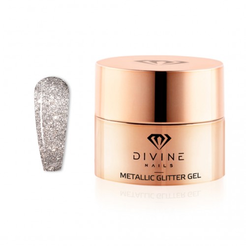 Metallic Glitter Gel Silver 5ml
